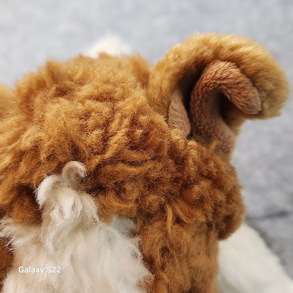 Hands on a Ganz Plush Dog Tricolor Terrier Stuffed Animal White Brown Black - Picture 4 of 11